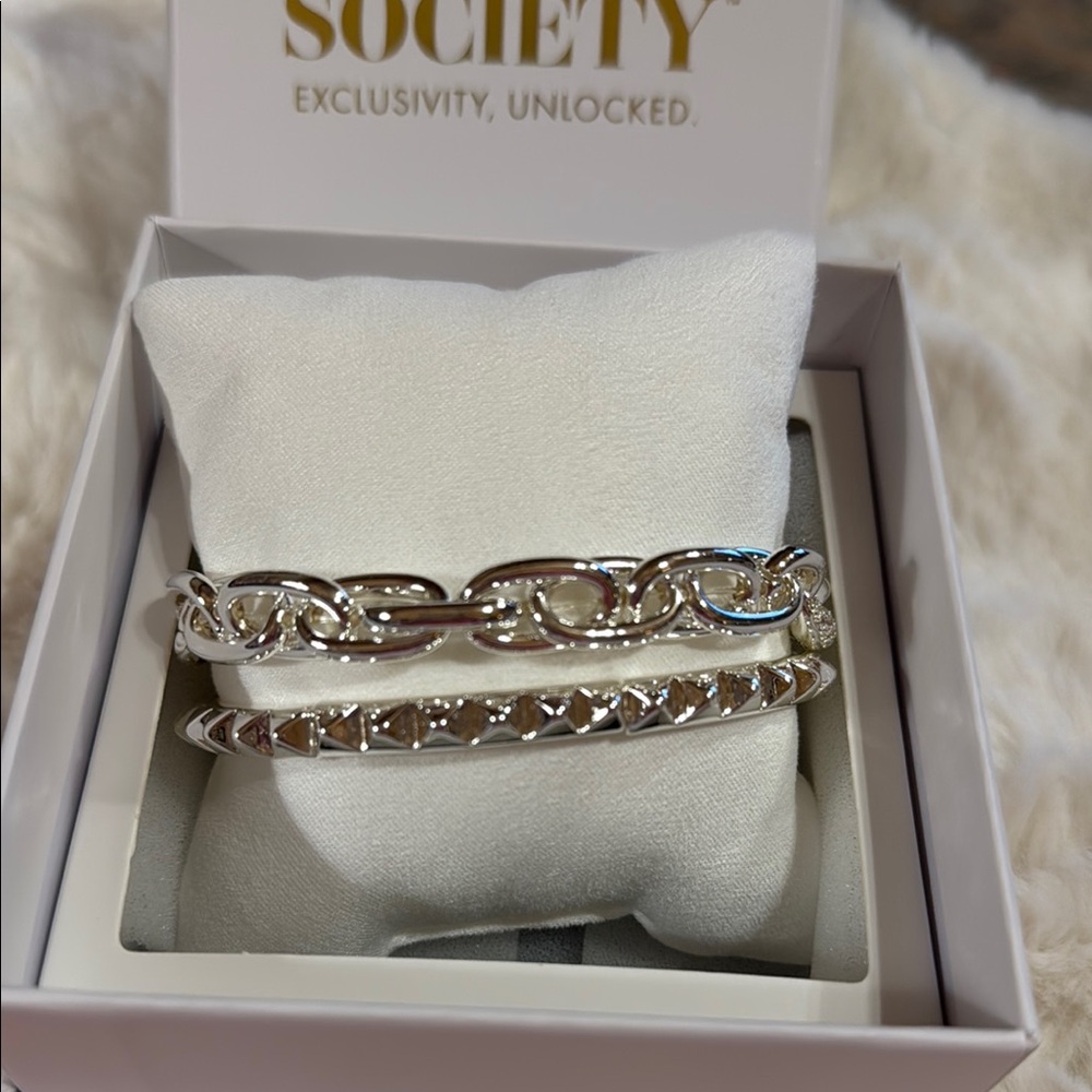 The Gem Society Silver Bracelet Set - Picture 2 of 3